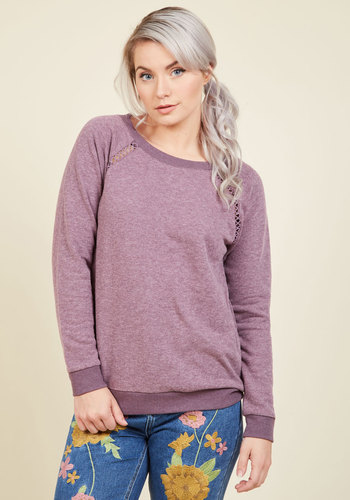 Maximum Relaxation Sweatshirt in Lavender by Asmara International Limited