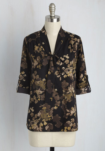 Poema - Careerist and Dearest Floral Top in Earth Tones