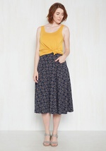 Next on Deck Midi Skirt in Bicycles by Effie's Heart