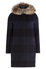 Down Coat with Fur-Trimmed Hood by Woolrich