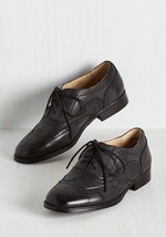 Talking Picture Oxford Flat in Classic by Wanted Shoes, Inc.