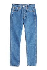 Double Needle Cropped Jeans by RE/DONE