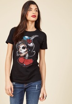 Iconically Macabre Cotton T-Shirt by Rock Steady/Steady Clothing In