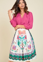 Flair for the Aesthetic Midi Skirt by Flying Tomato