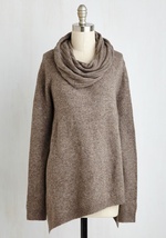 Straight A-Symmetry Student Sweater in Taupe by Sisters Knit