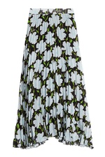 Pleated Print Skirt in Silk by Off-White