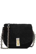 Leather Shoulder Bag with Shearling by Marc Jacobs