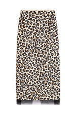 Printed Cotton Pencil Skirt with Tulle by N°21