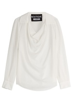 Draped Front Silk Shirt by Boutique Moschino