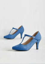 Reveal Your Forces T-Strap Heel in Sky by LuLu Hun