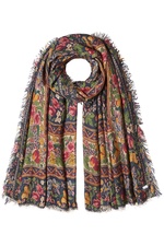 Printed Scarf with Silk, Cotton and Cashmere by Faliero Sarti