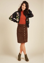 Fasten Sense Skirt in Cocoa by Whispering Smith Limited