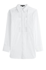 Cotton Blouse with Sheer Inlay by Alexander Wang