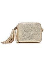 Smiley Metallic Leather Shoulder Bag by Anya Hindmarch
