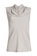 Draped Sleeveless Top with Silk by Rick Owens