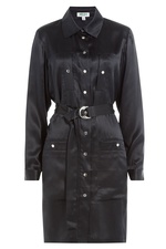 Satin Belted Shirtdress by Kenzo