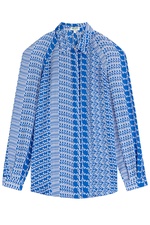 Printed Silk Blouse with Cut-Out Shoulders by Kenzo
