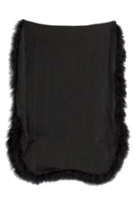 Mesh Skirt with Marabou Feathers by Simone Rocha