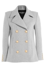 Virgin Wool Jacket with Embossed Buttons by Balmain