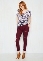 Return the Flavor Jeans in Sangria by Dollhouse