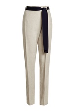 Linen Pants with Belt Tie by Victoria Beckham