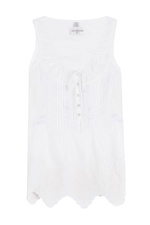 Sleeveless Cotton Top with Embroidery by True Religion