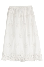 Embroidered Cotton Midi Skirt by Red Valentino