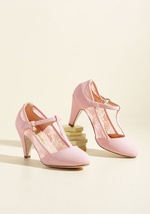 Romance on Air T-Strap Heel in Blush by In Touch Footwear