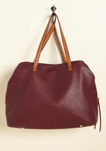 Minutes Turn to Sections Bag in Burgundy by Triple 7