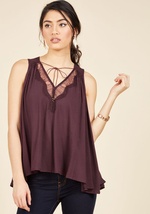 In It for the Accents Sleeveless Top by Fun 2 Fun/JNP Fashion Inc.