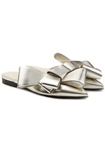 Metallic Leather Slip-On Mules by Delpozo