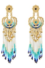 Apache Small 24kt Gold-Plated Chandelier Earrings by Gas Bijoux