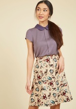 Owl of the Above A-Line Skirt by Silver Stop