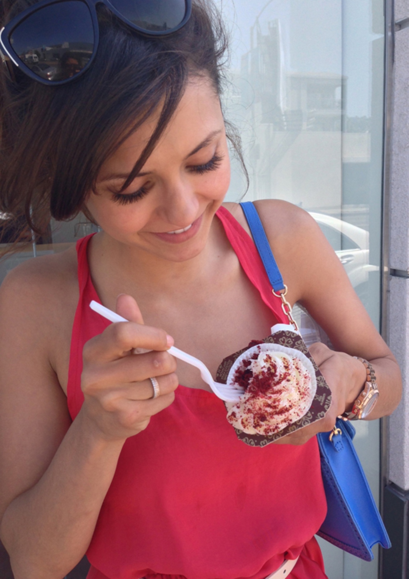 Nina Dobrev Eating Dessert submitted by Canary + Rook
