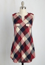 Rooftop Harvest Plaid Tunic in Red by Fun 2 Fun/JNP Fashion Inc.
