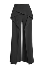 High-Waisted Pants with Ruffles by Roland Mouret