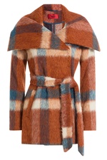 Printed Coat with Wool, Mohair and Alpaca by Hugo