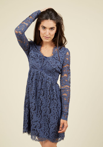 Liza Luxe Collection - Chic, Myself, and I Lace Dress in Dusk