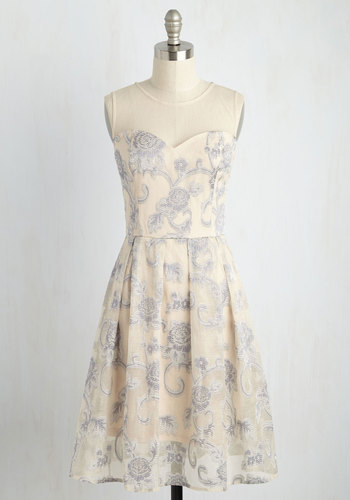 MARINE BLU - It's a Woven Invitation A-Line Dress