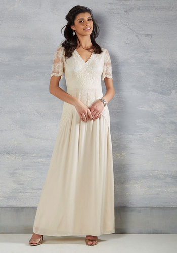 MARINE BLU - Right Here and Vow Maxi Dress in Ivory