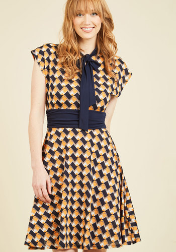 YELLOW STAR - Style Professional Symposium A-Line Dress