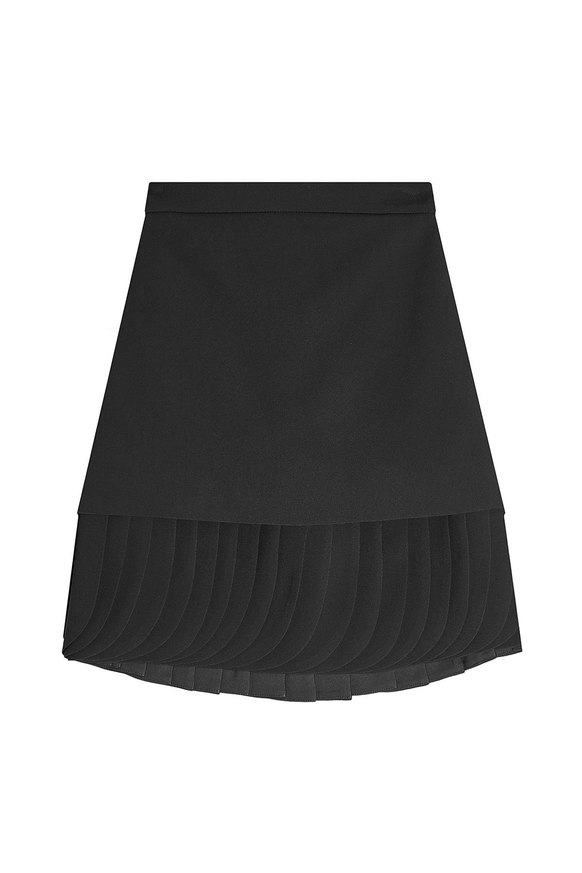 Brandon Maxwell - Crepe Skirt with Pleated Petal Hem