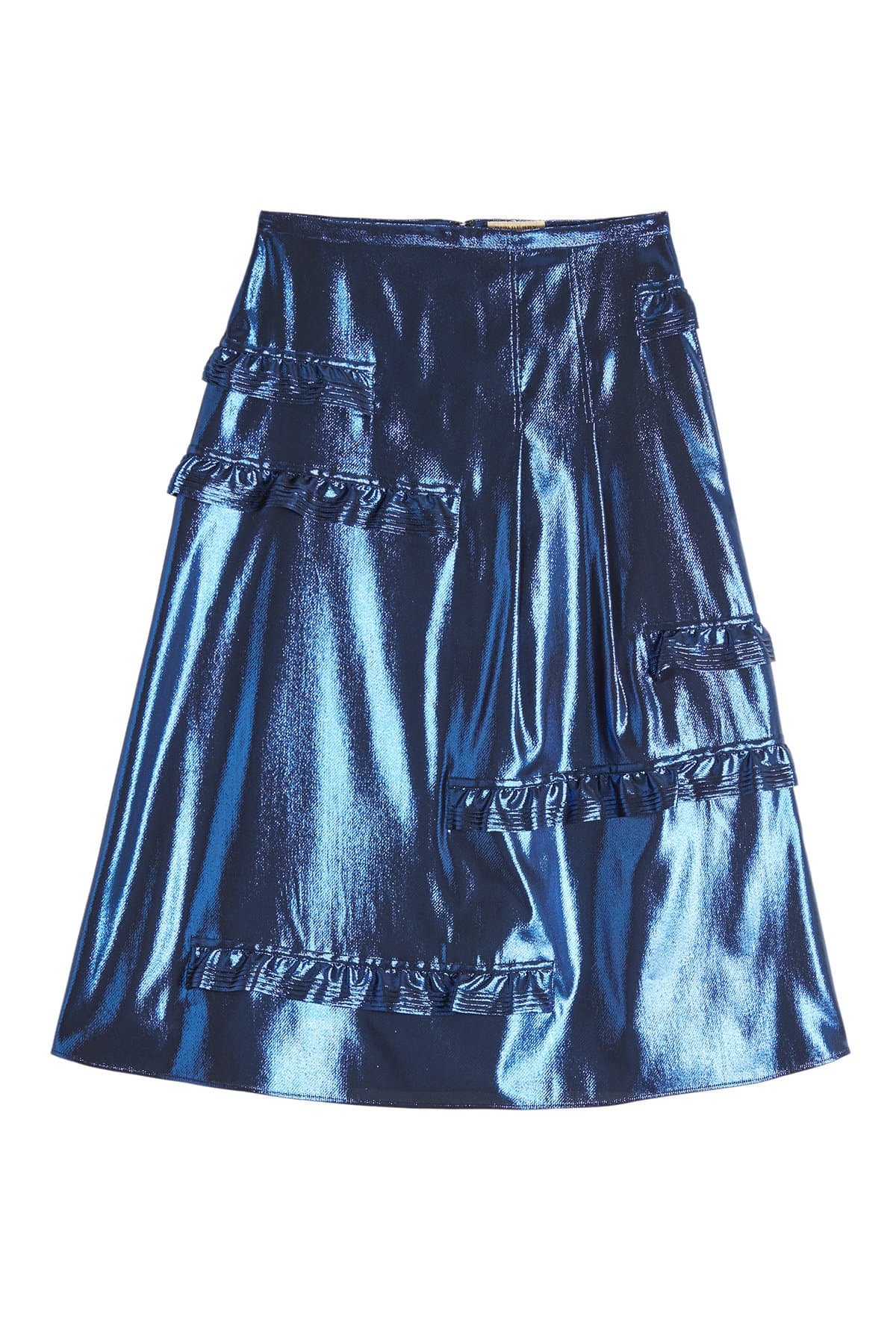 Burberry - Silk Metallic Skirt