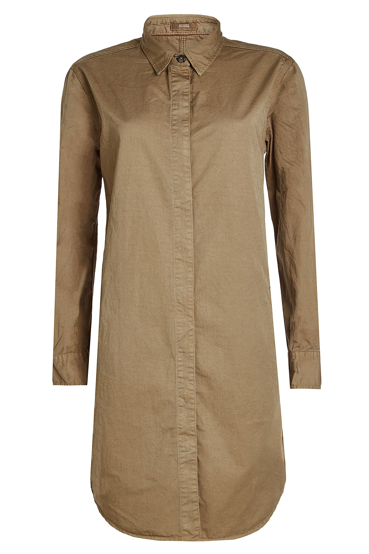 Closed - Cotton Shirt Dress with Linen