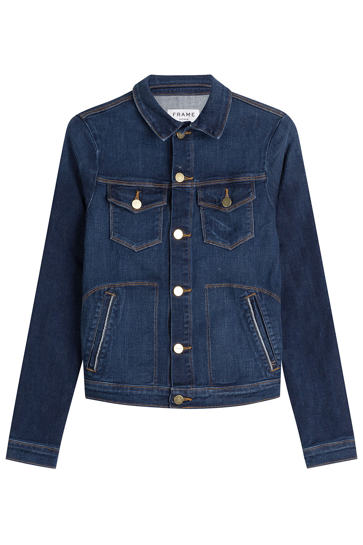 Blue Le Jacket Denim Jacket By Frame Denim Canary Rook