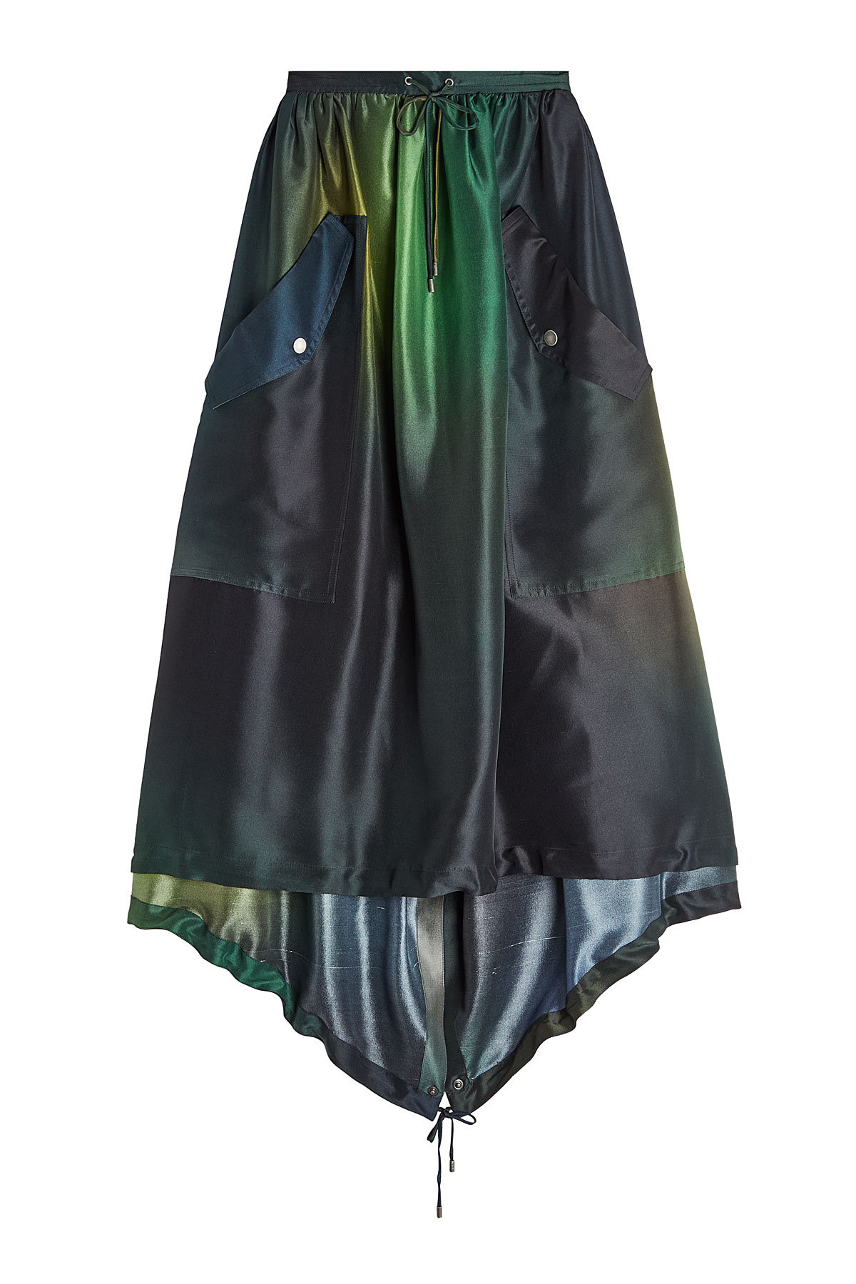 Kenzo - Silk Skirt with Asymmetric Hem