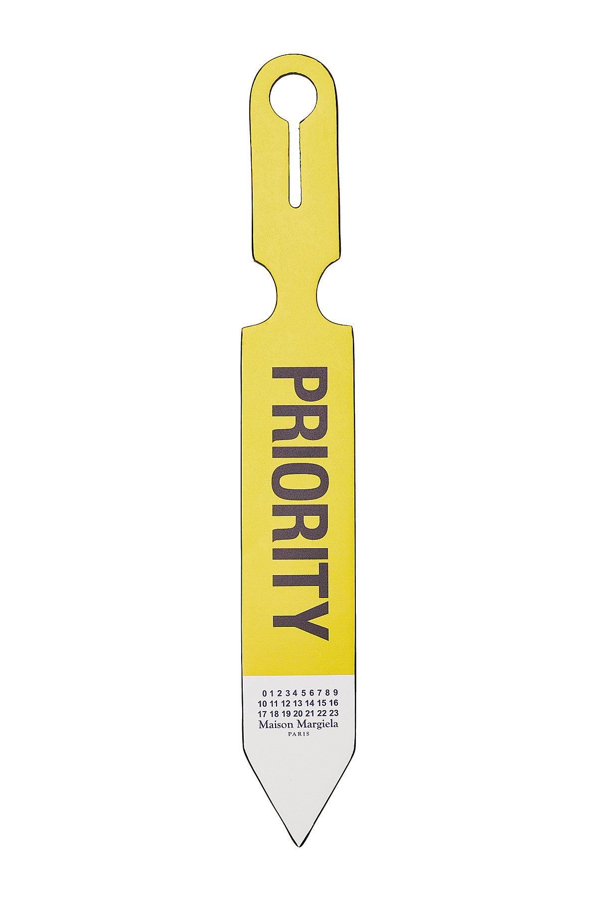 Priority Leather Luggage Tag by Maison Margiela