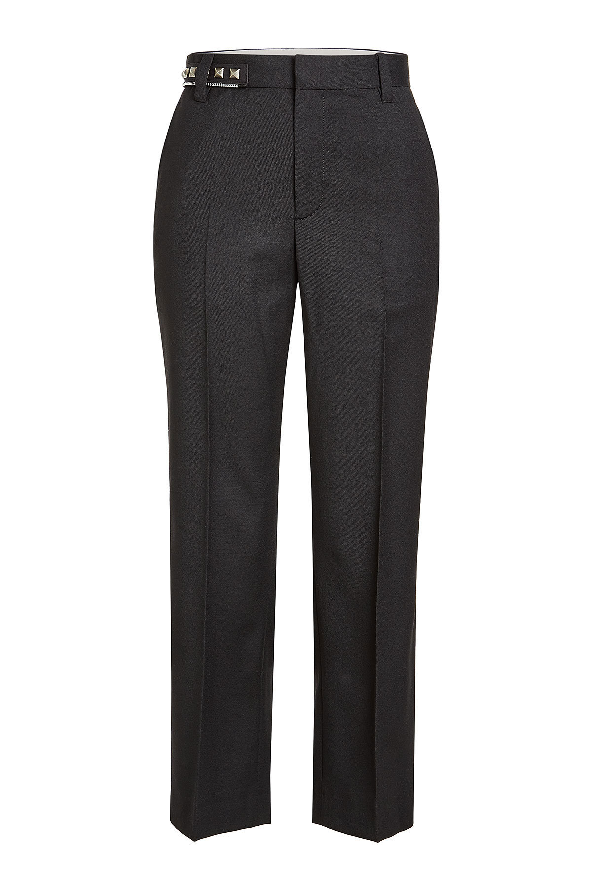 Marc Jacobs - Cropped Wool Pants with Studded Waistline