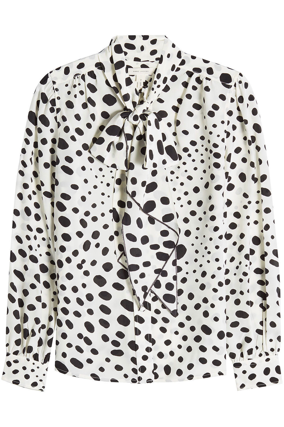 Marc Jacobs - Printed Silk Blouse with Pussybow