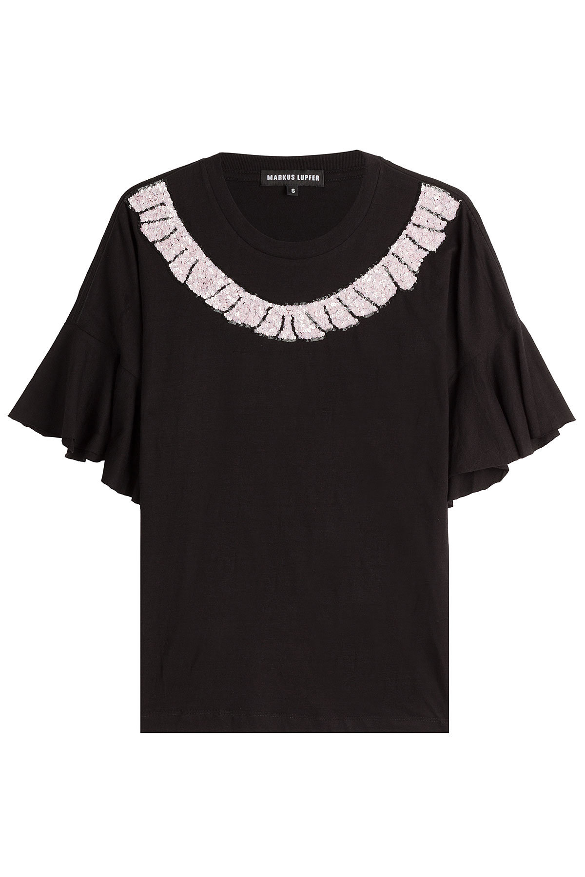 Markus Lupfer - Cotton T-Shirt with Sequins